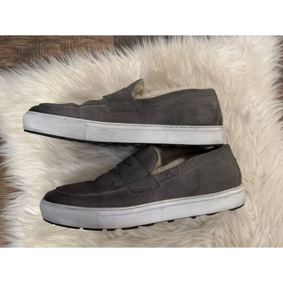 Ross & Snow‎ Matteo Genuine Shearling Loafer Sneaker USA 13 Water Resistant Gray main image 9